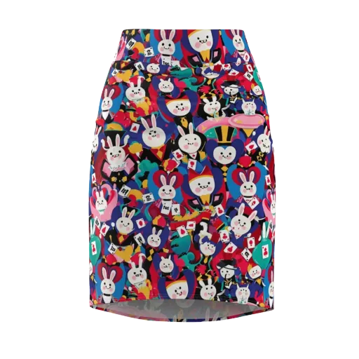 Rabbit Royale on a Pencil Skirt