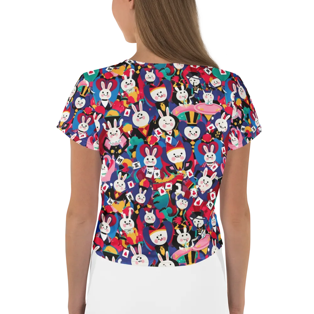 Rabbit Royale on Crop Tee — Back