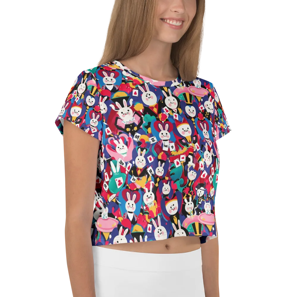 Rabbit Royale on Crop Tee — Right
