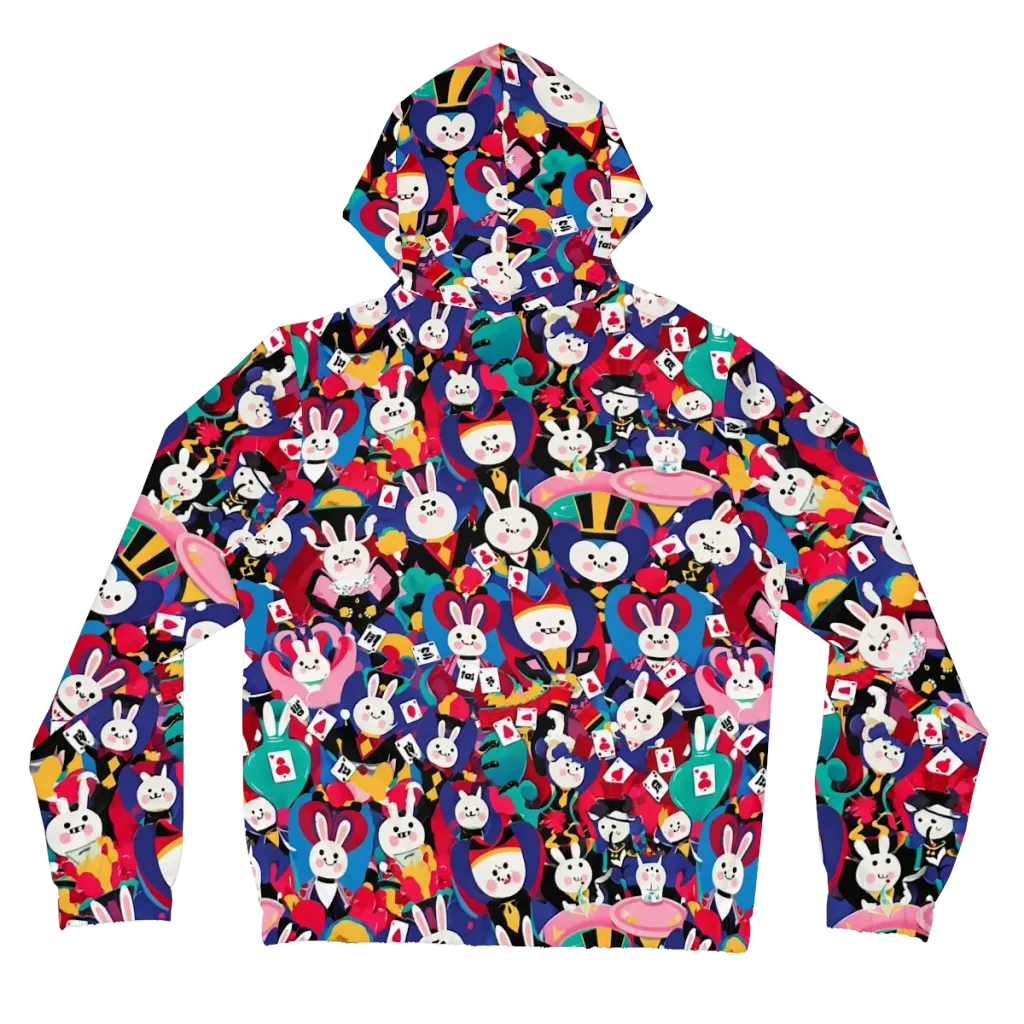 Rabbit Royale on Women's Full-Zip Hoodie — Back