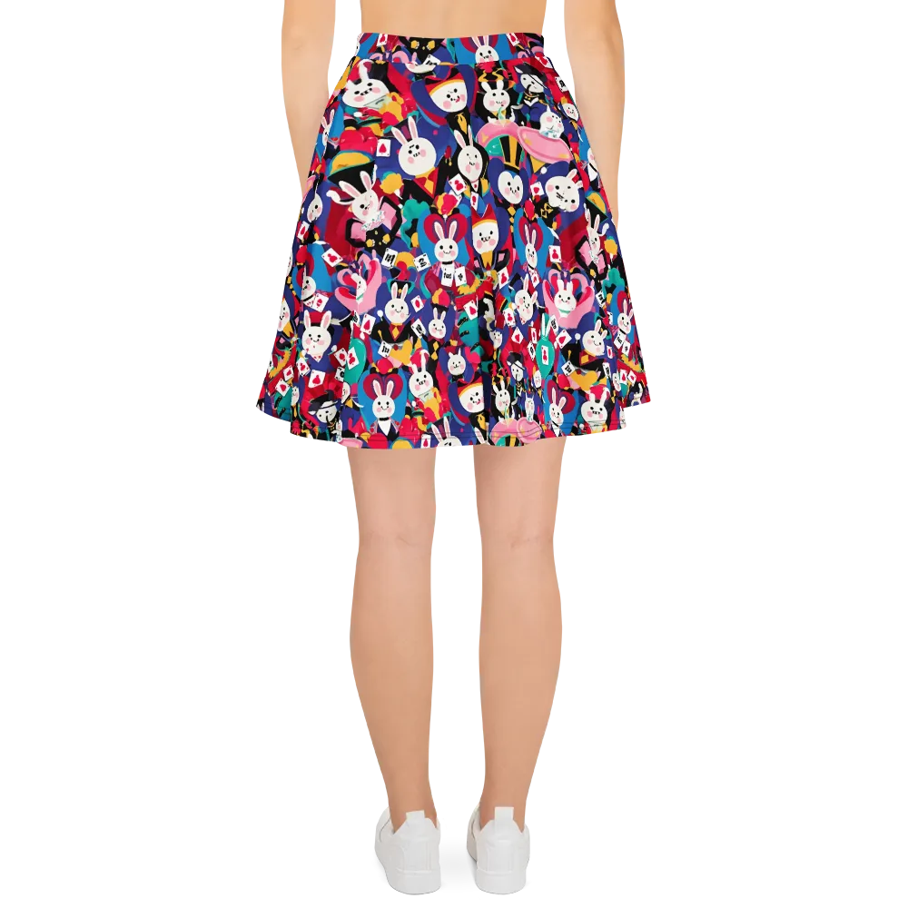 Rabbit Royale on Skater Skirt — Back