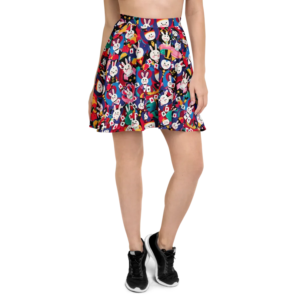 Rabbit Royale on Skater Skirt — Front