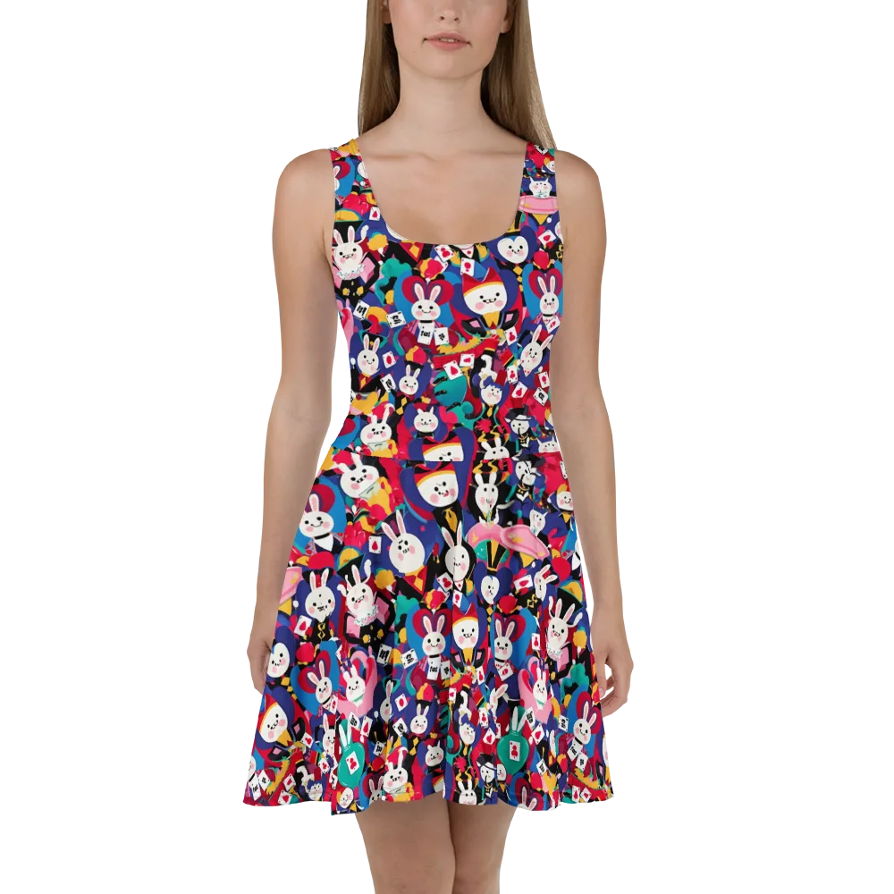 Rabbit Royale on Skater Dress — Front