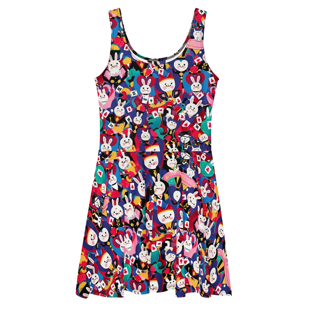 Rabbit Royale on Skater Dress — Front