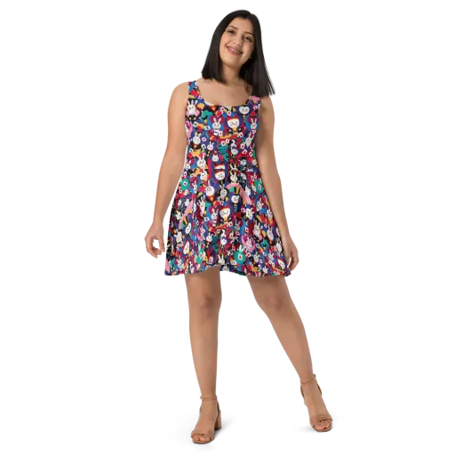 Rabbit Royale on a Skater Dress