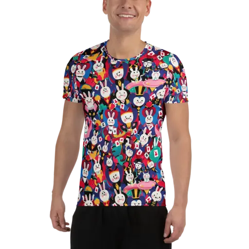Rabbit Royale on a Men's Athletic T-Shirt