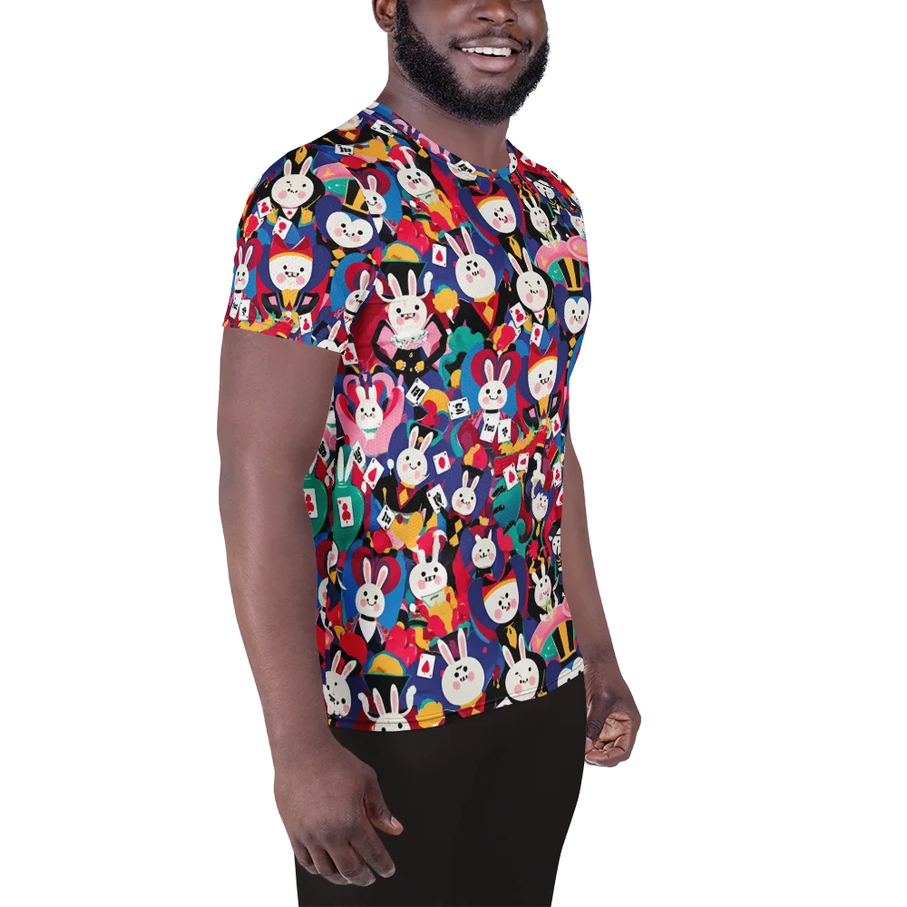 Rabbit Royale on Men's Athletic T-Shirt — Right