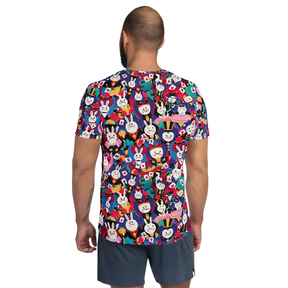 Rabbit Royale on Men's Athletic T-Shirt — Back