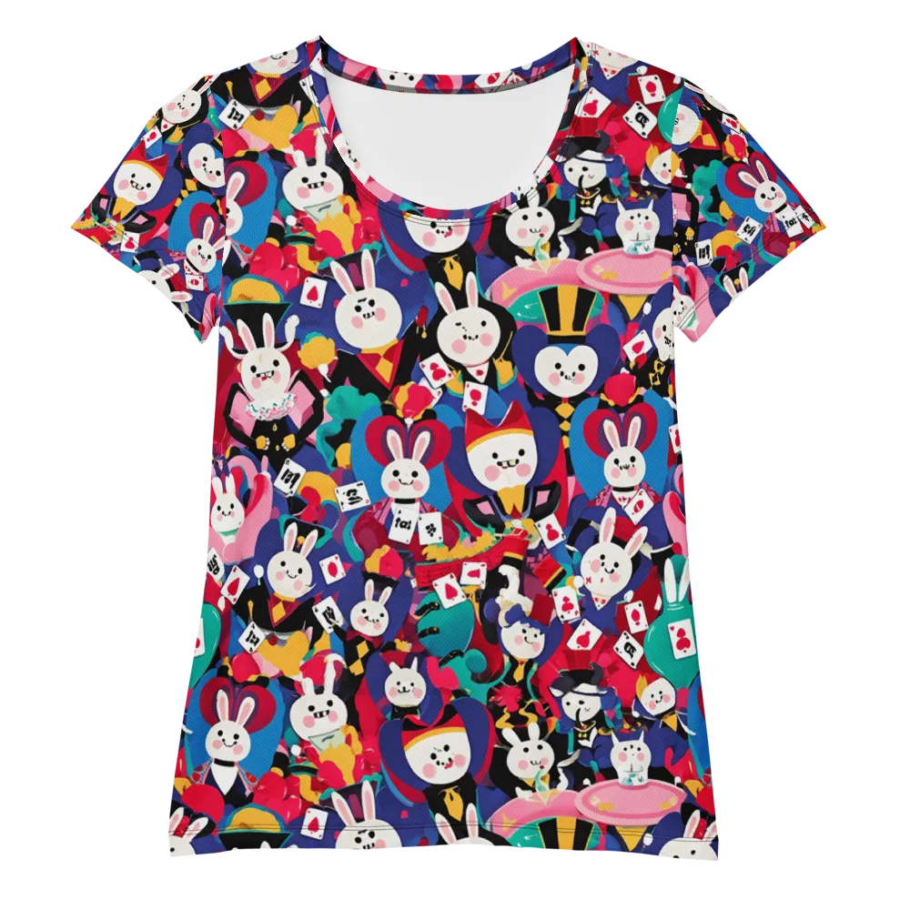 Rabbit Royale on Women's Athletic T-Shirt — Front