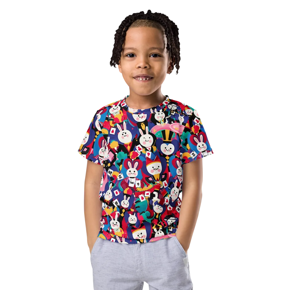 Rabbit Royale on Kids Crew Neck T-Shirt — Front