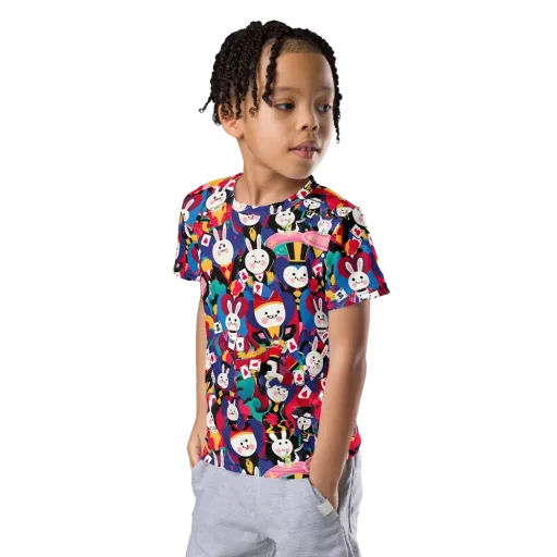 Rabbit Royale on a Kids Crew Neck T-Shirt