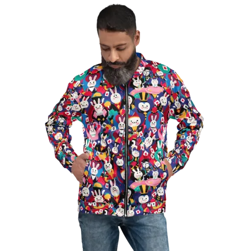 Rabbit Royale on a Bomber Jacket