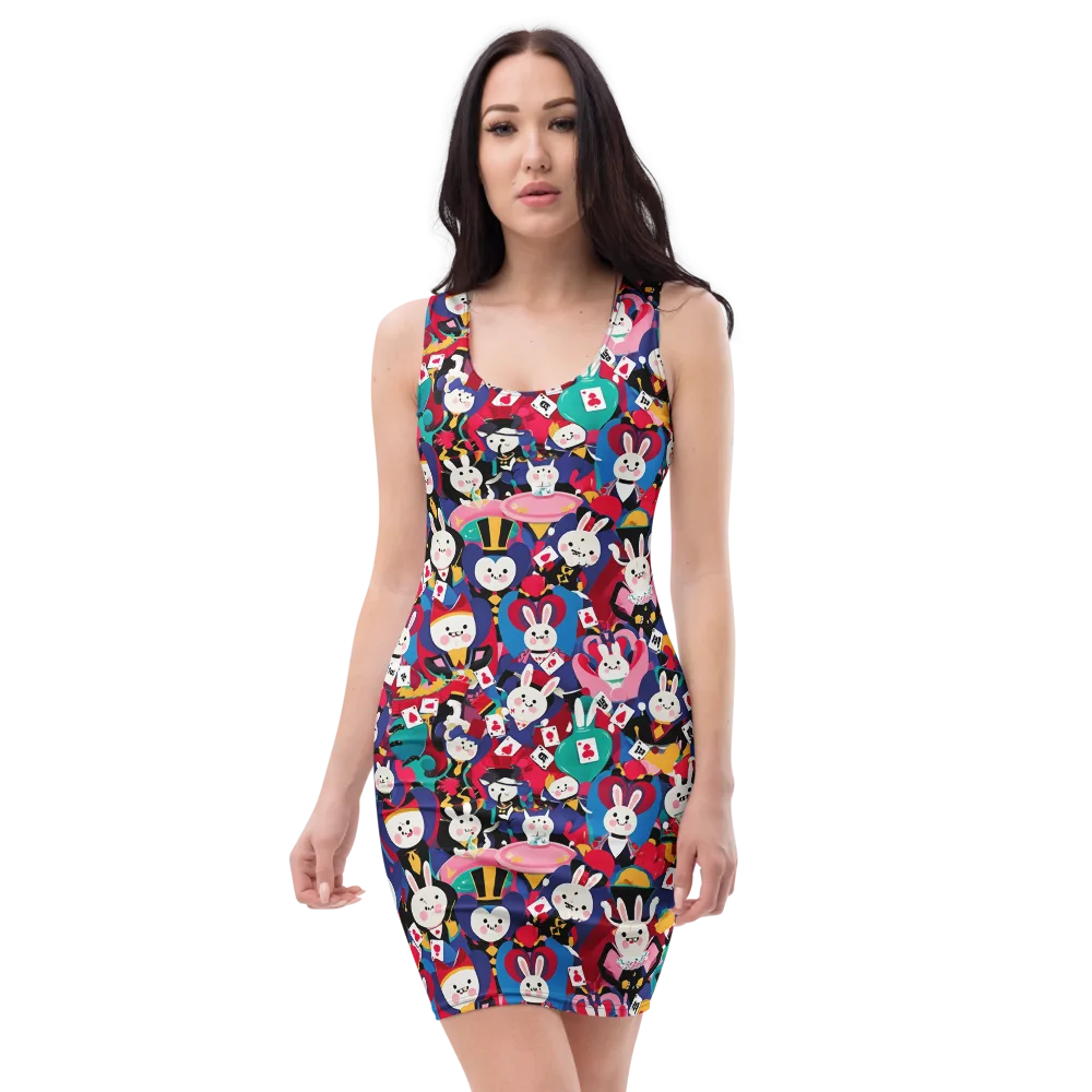 Rabbit Royale on Bodycon Dress — Front