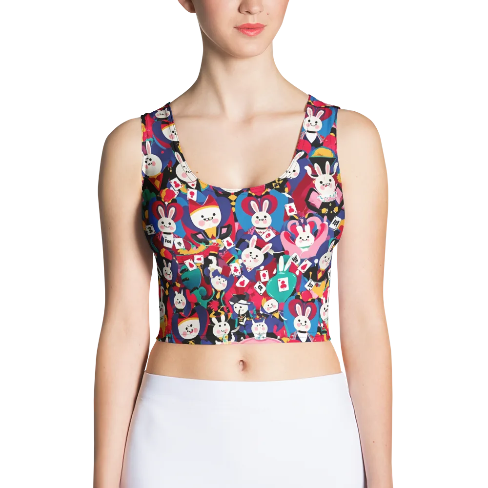 Rabbit Royale on Crop Top — Front