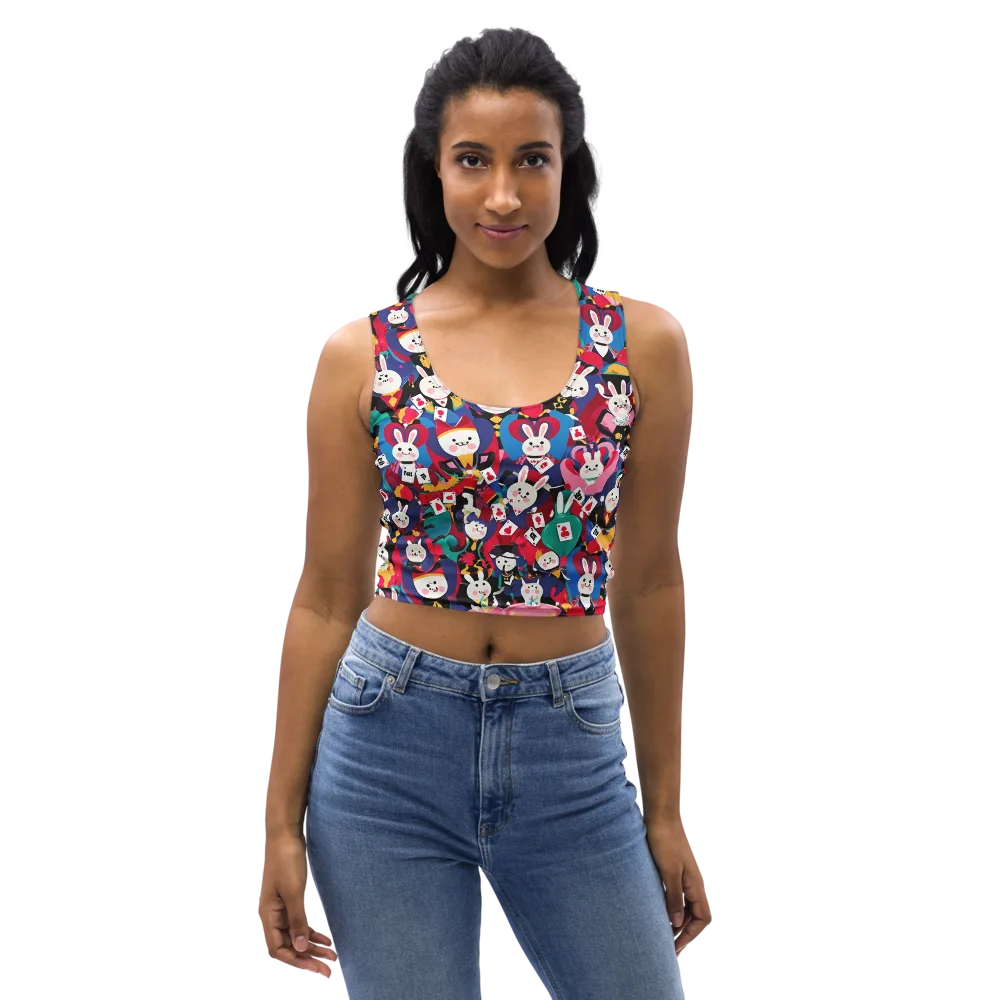 Rabbit Royale on Crop Top — Front
