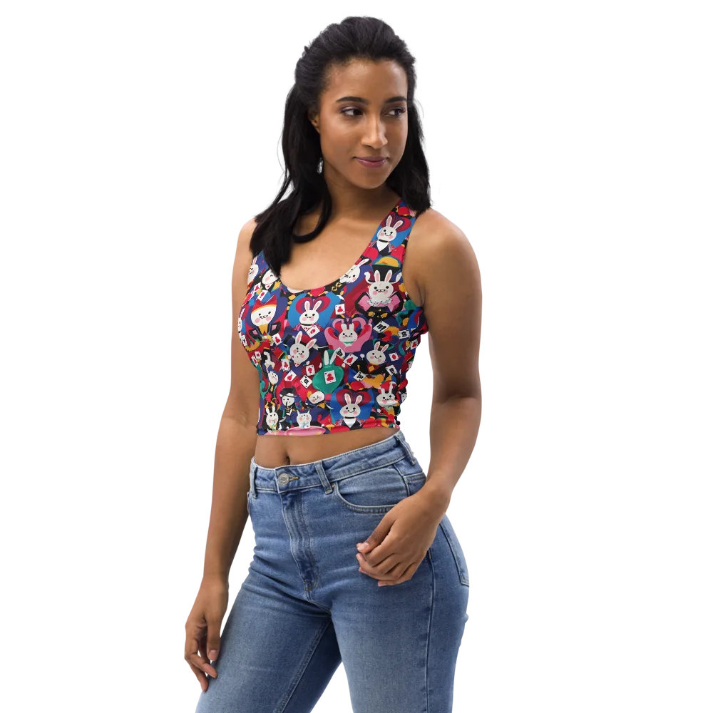 Rabbit Royale on Crop Top — Left Front