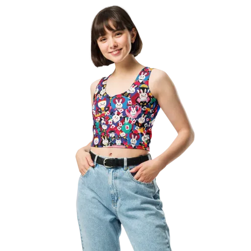 Rabbit Royale on a Crop Top