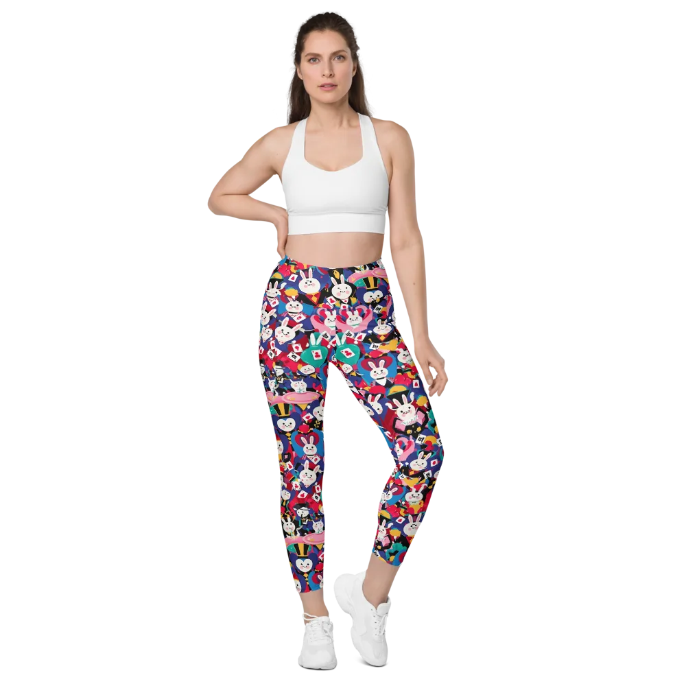 Rabbit Royale on Leggings with Pockets — Front