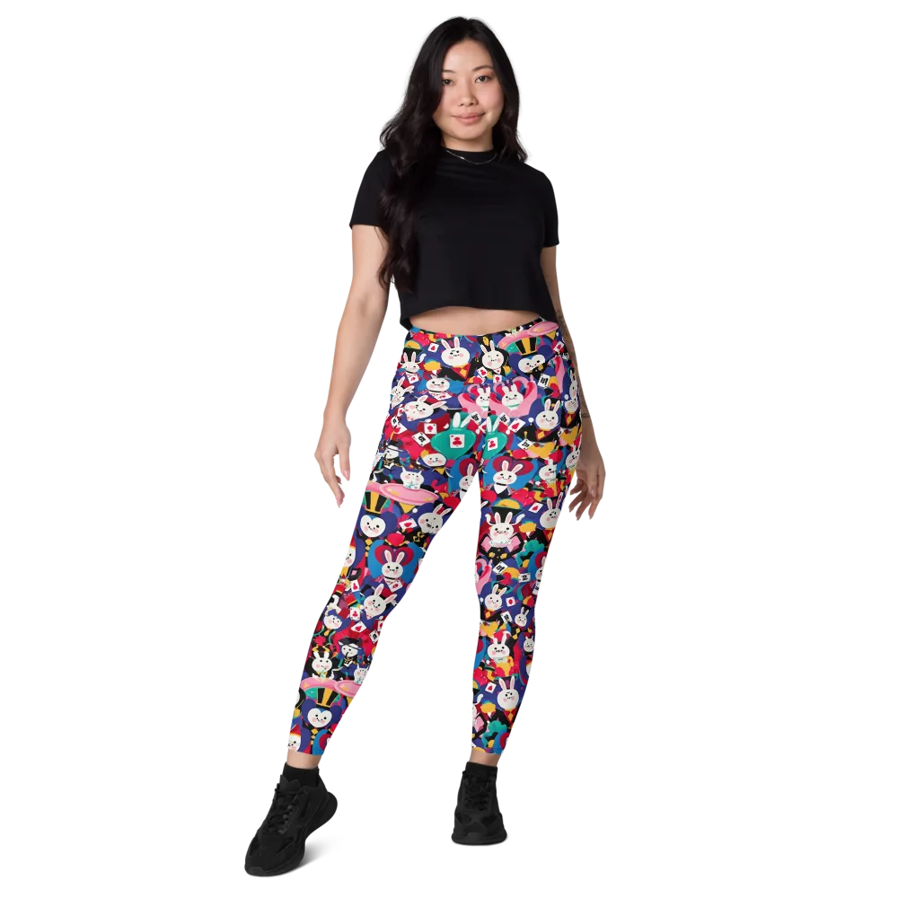 Rabbit Royale on Leggings with Pockets — Front
