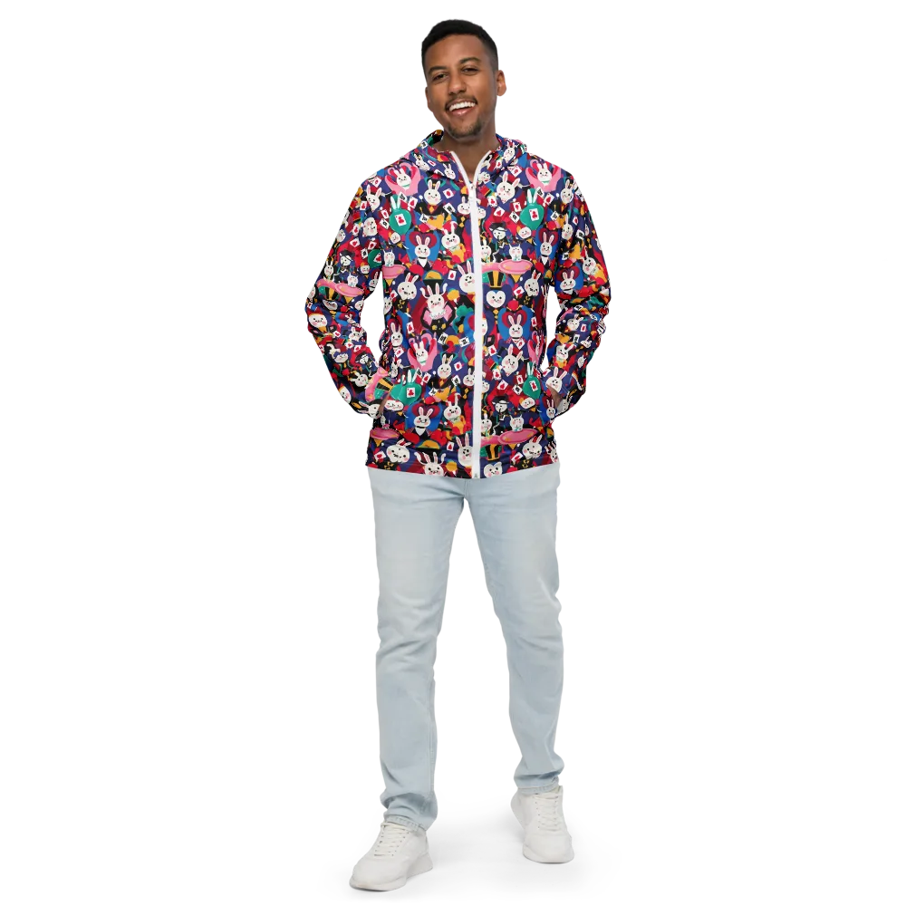 Rabbit Royale on Men's Windbreaker — Front