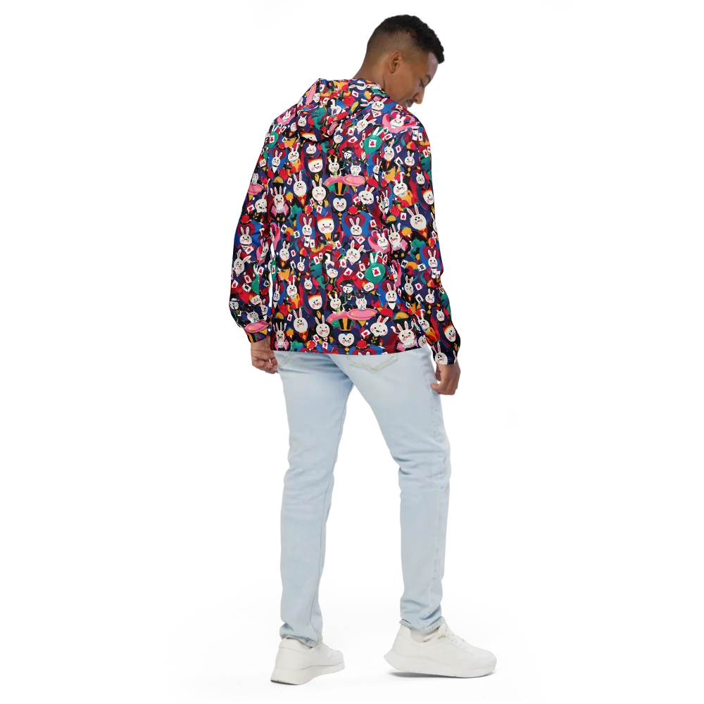 Rabbit Royale on Men's Windbreaker — Back