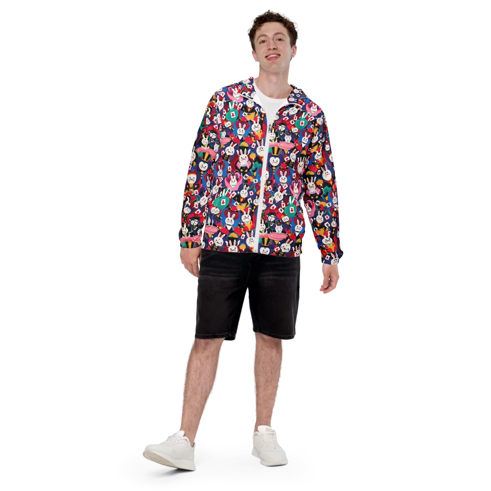 Rabbit Royale on Men's Windbreaker — Front