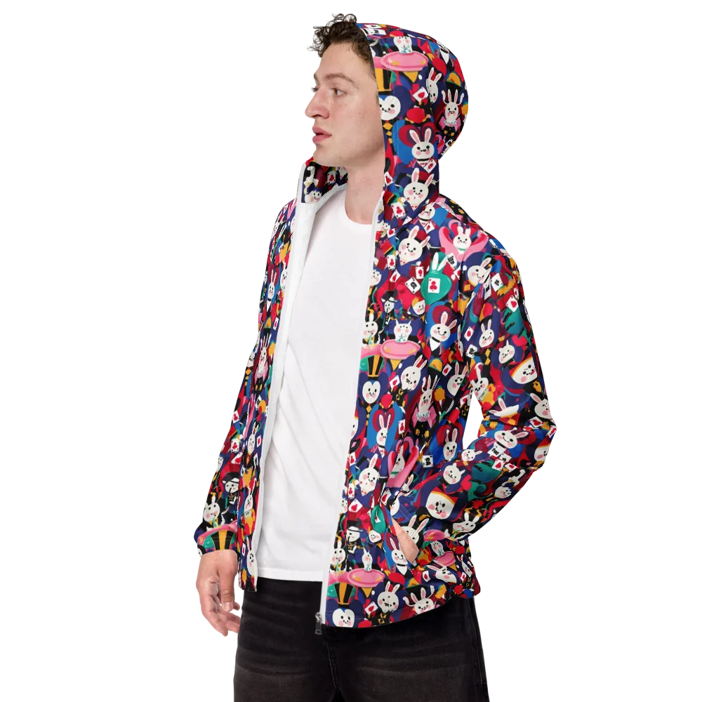 Rabbit Royale on Men's Windbreaker — Left Front