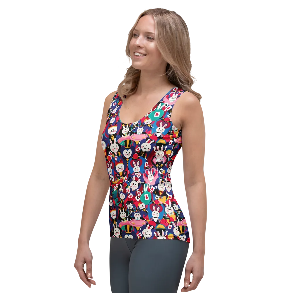 Rabbit Royale on Women's Tank Top — Left Front