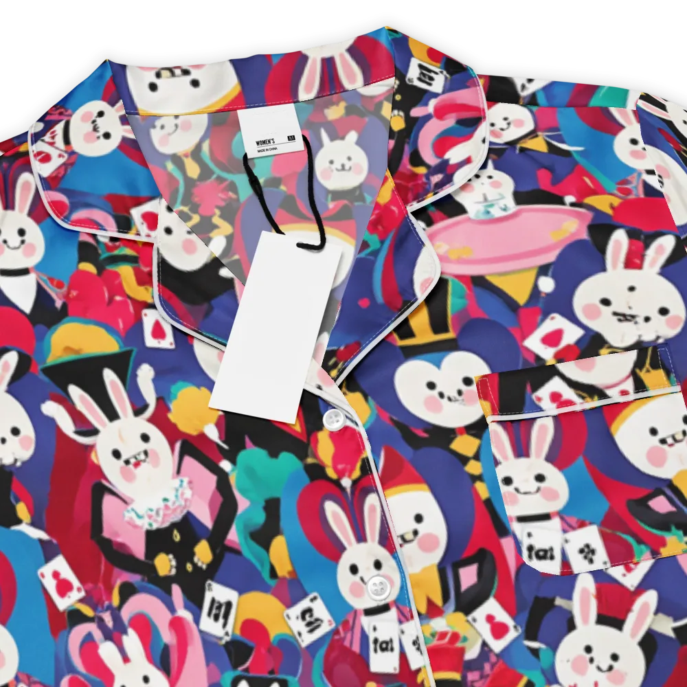 Rabbit Royale on Women's Short Sleeve Pajama Top — Product details