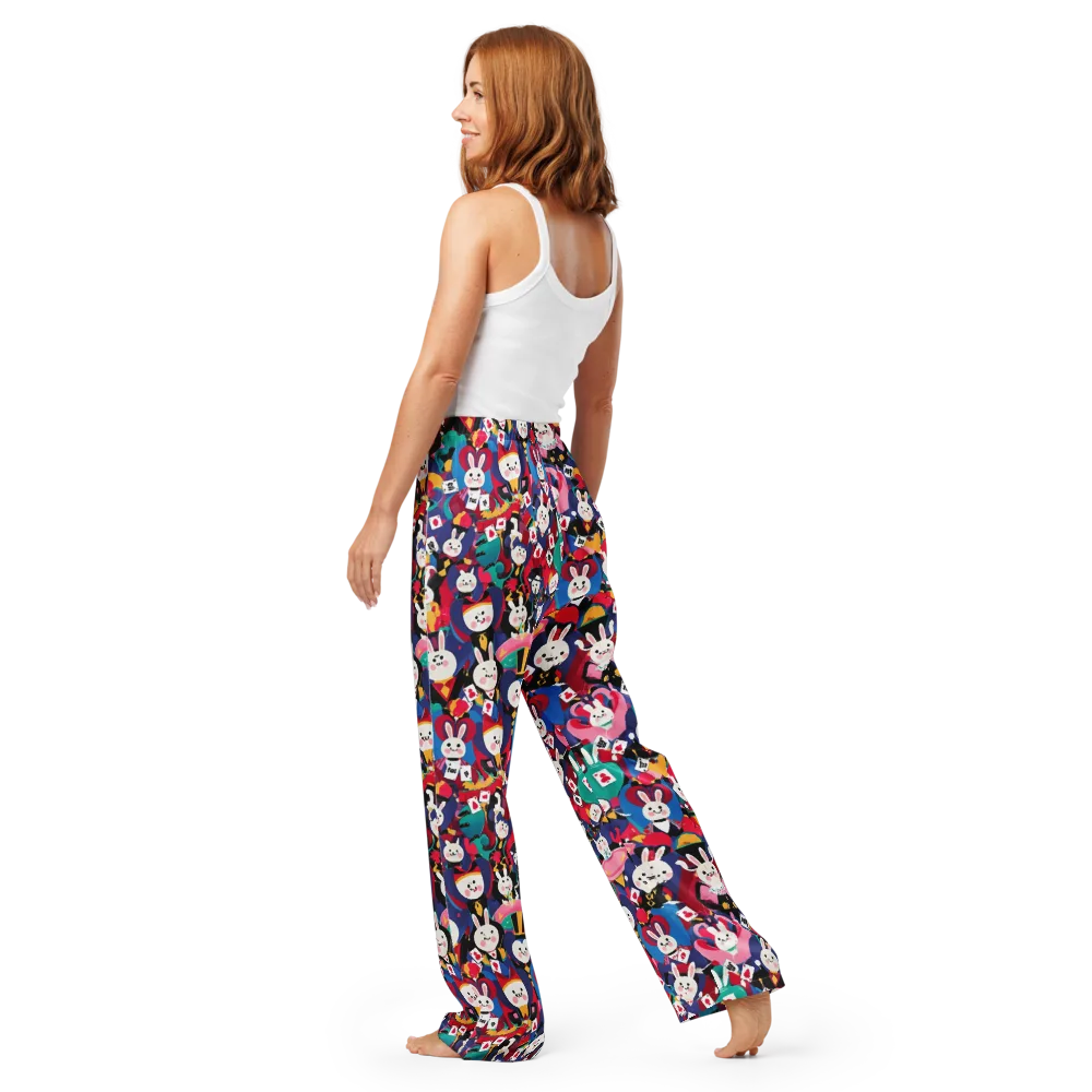 Rabbit Royale on Women's Pajama Pants — Back