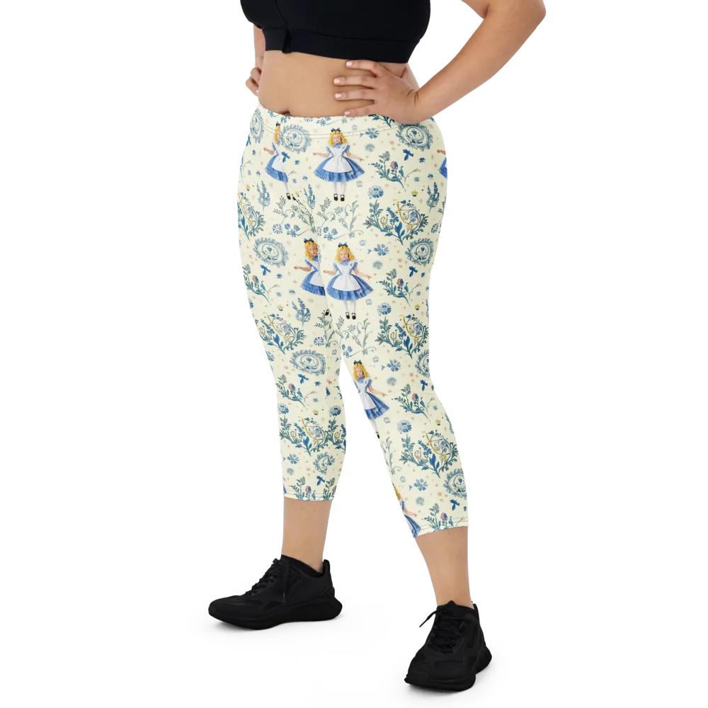 Wonderland Herbarium on Capri Leggings — Front