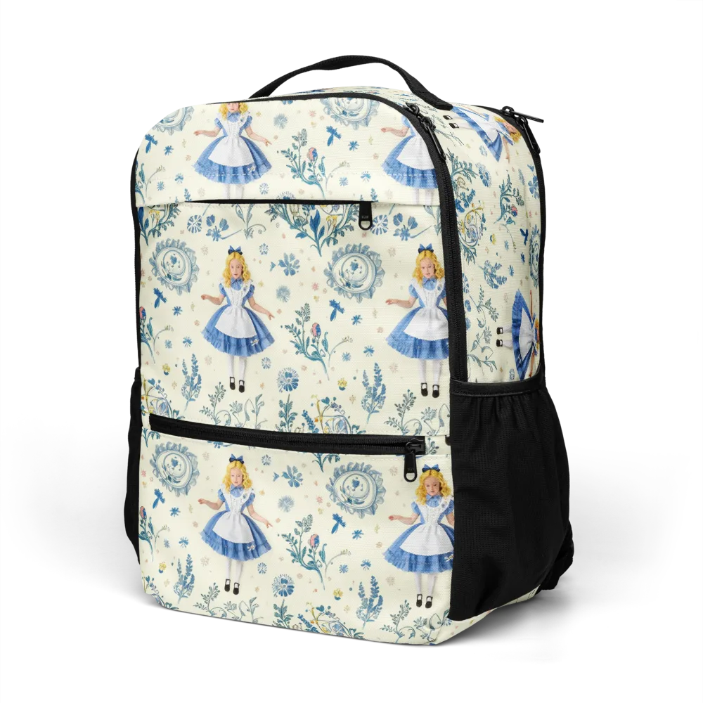 Wonderland Herbarium on Utility Backpack — Left Front