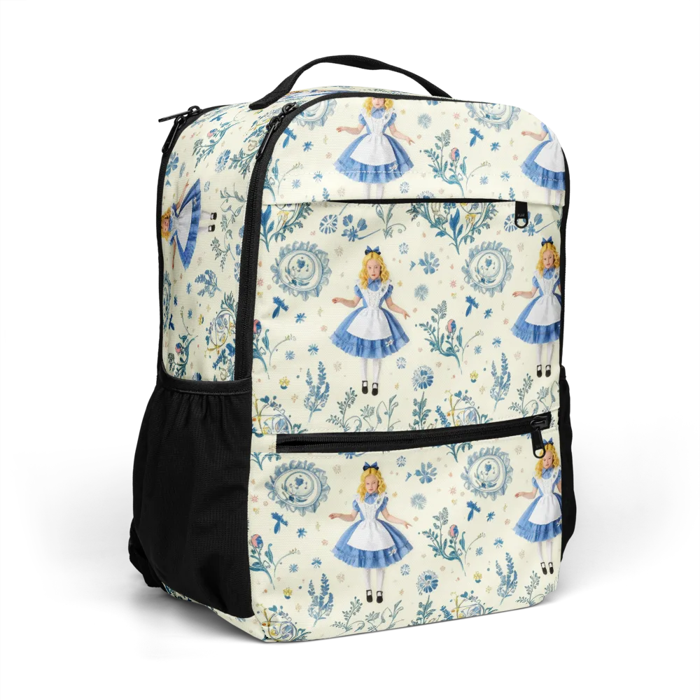 Wonderland Herbarium on Utility Backpack — Right Front