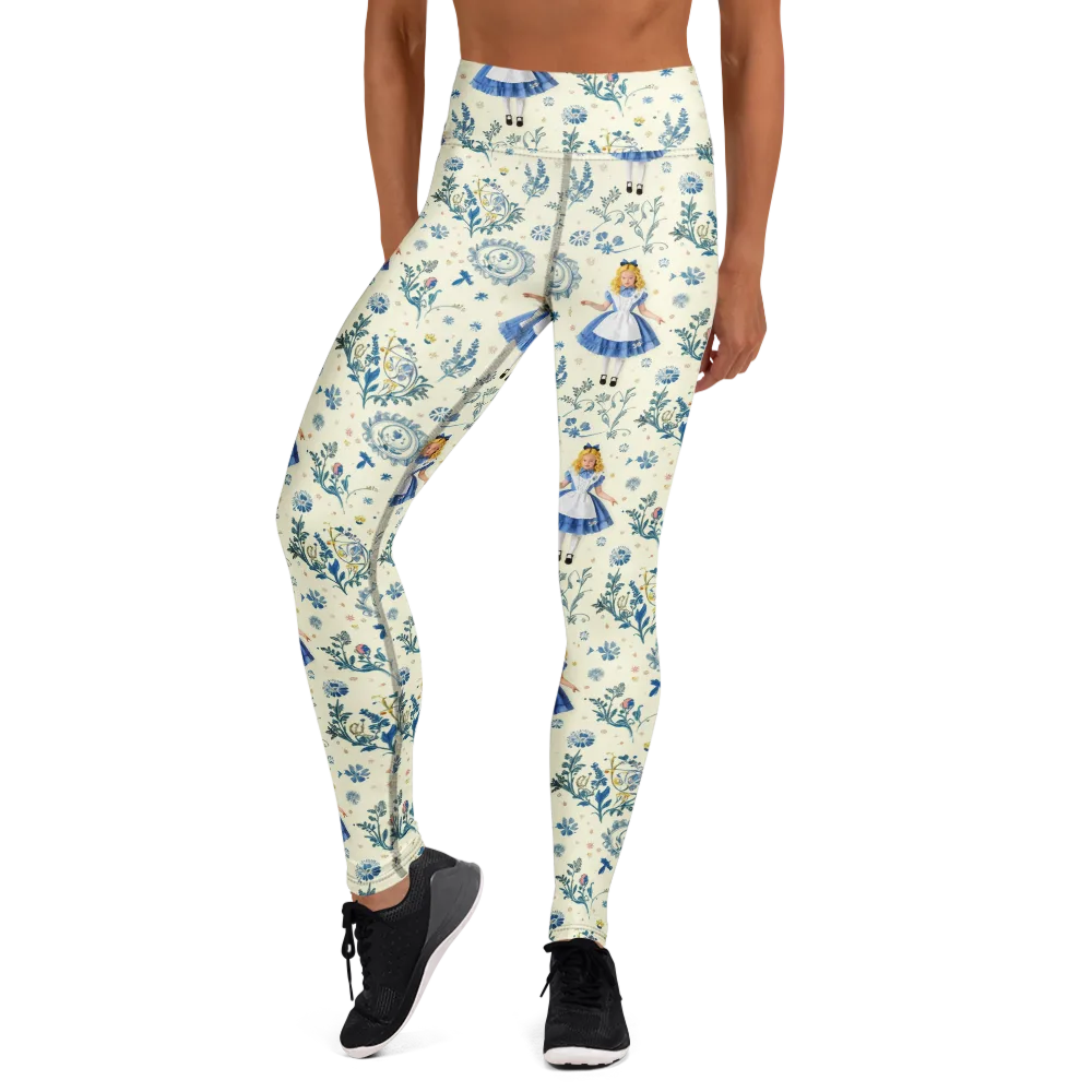 Wonderland Herbarium on Yoga Leggings — Front