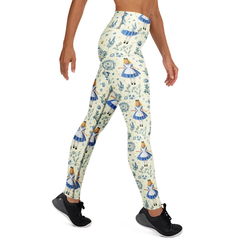 Wonderland Herbarium on Yoga Leggings — Right