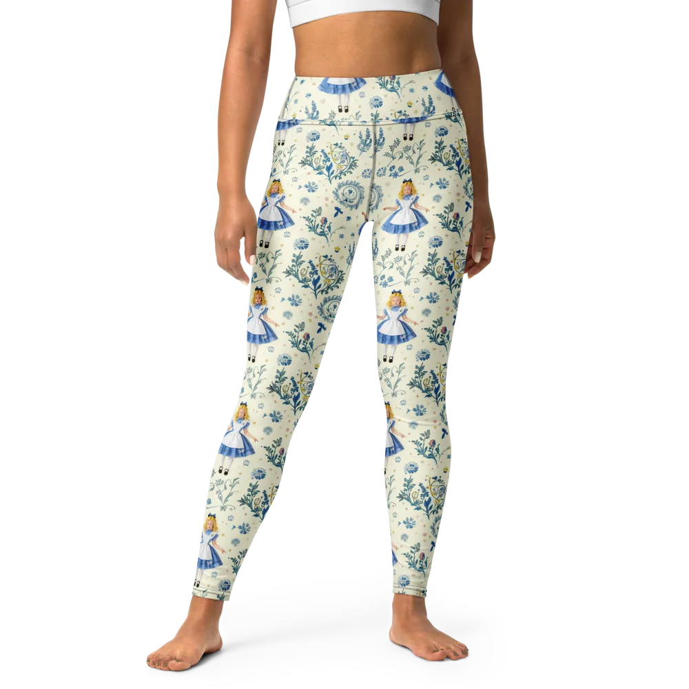 Wonderland Herbarium on Yoga Leggings — Front