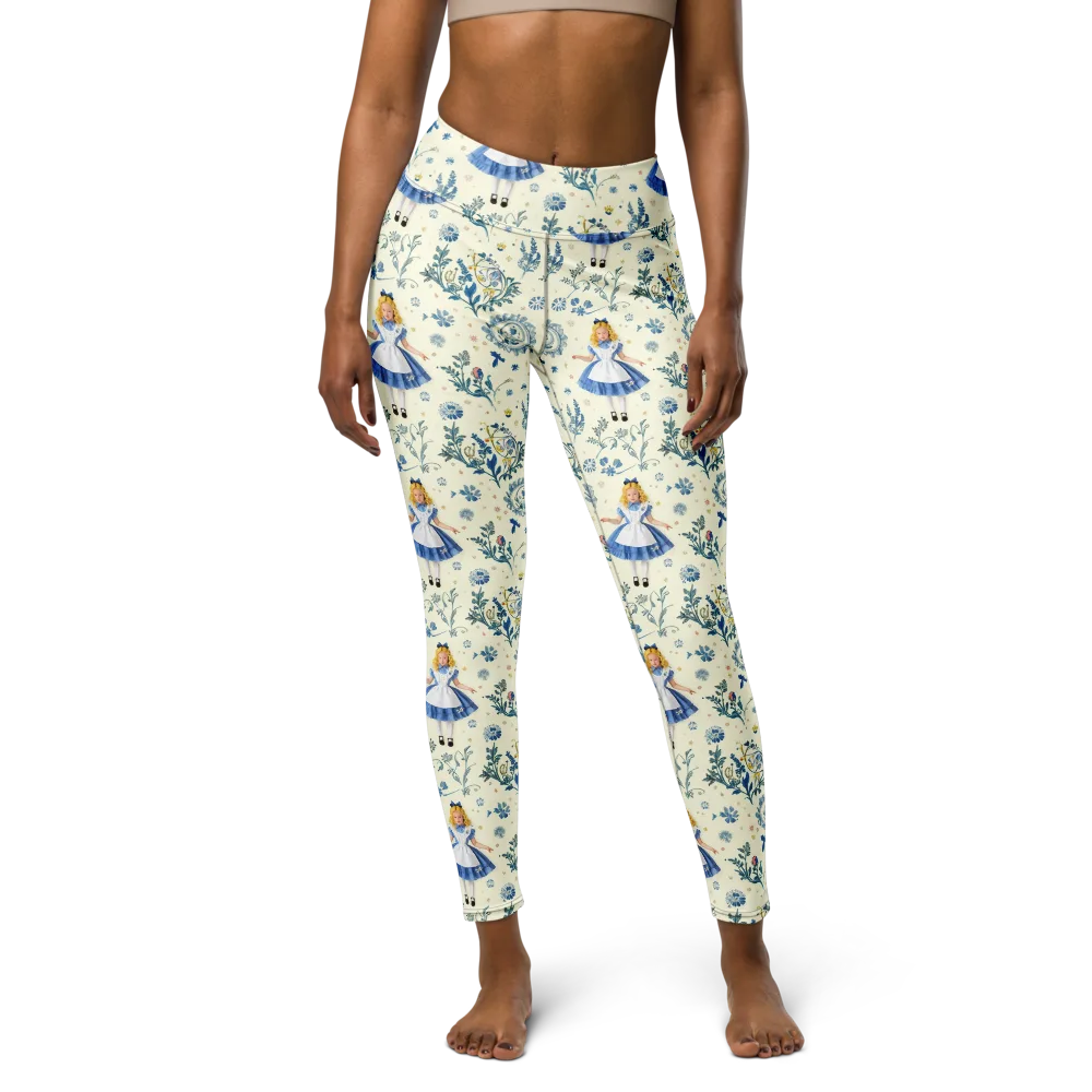 Wonderland Herbarium on Yoga Leggings — Front