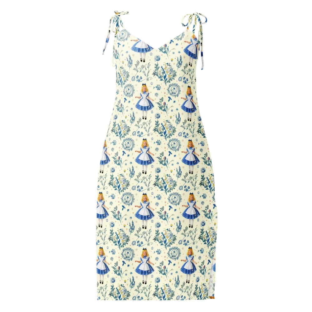Wonderland Herbarium on Slip Dress — Front