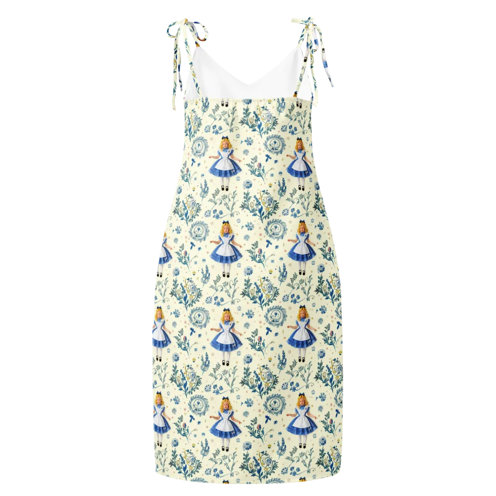 Wonderland Herbarium on Slip Dress — Back