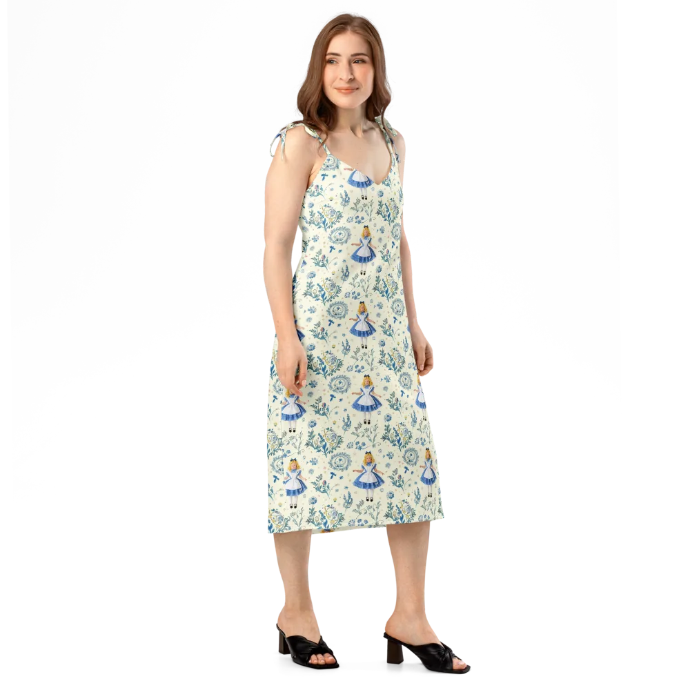 Wonderland Herbarium on Slip Dress — Right Front