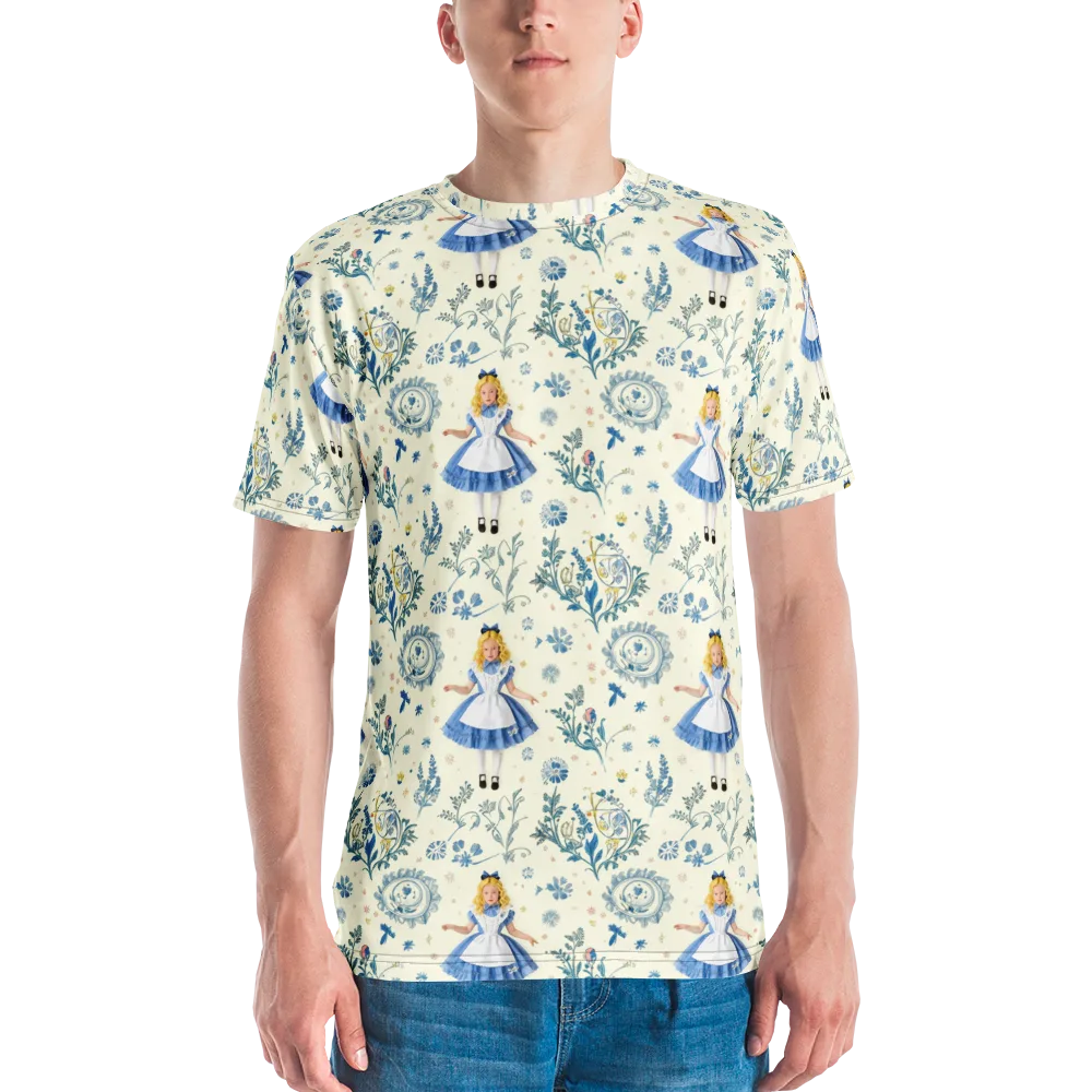 Wonderland Herbarium on Men's Crew Neck T-Shirt — Front