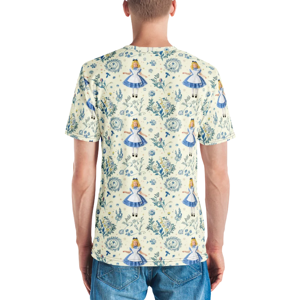 Wonderland Herbarium on Men's Crew Neck T-Shirt — Back