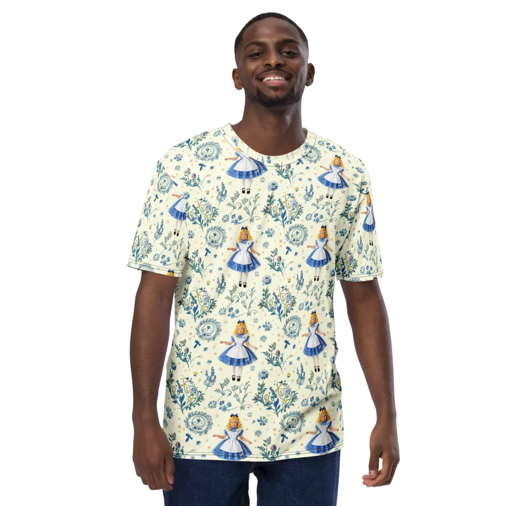 Wonderland Herbarium on Men's Crew Neck T-Shirt — Front
