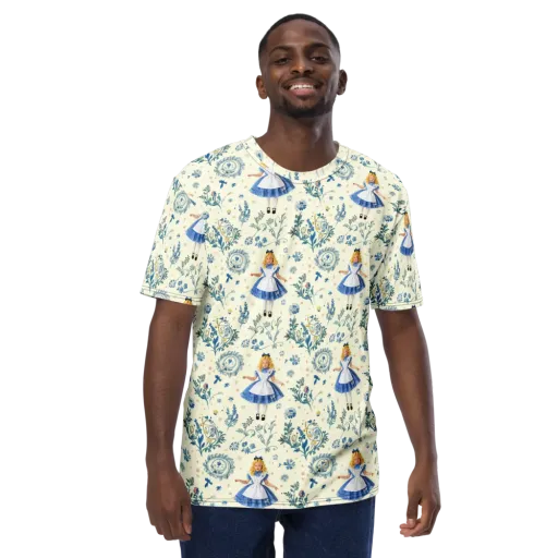 Wonderland Herbarium on a Men's Crew Neck T-Shirt