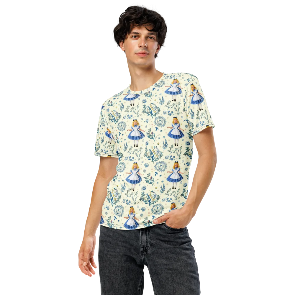 Wonderland Herbarium on Men's Crew Neck T-Shirt — Front