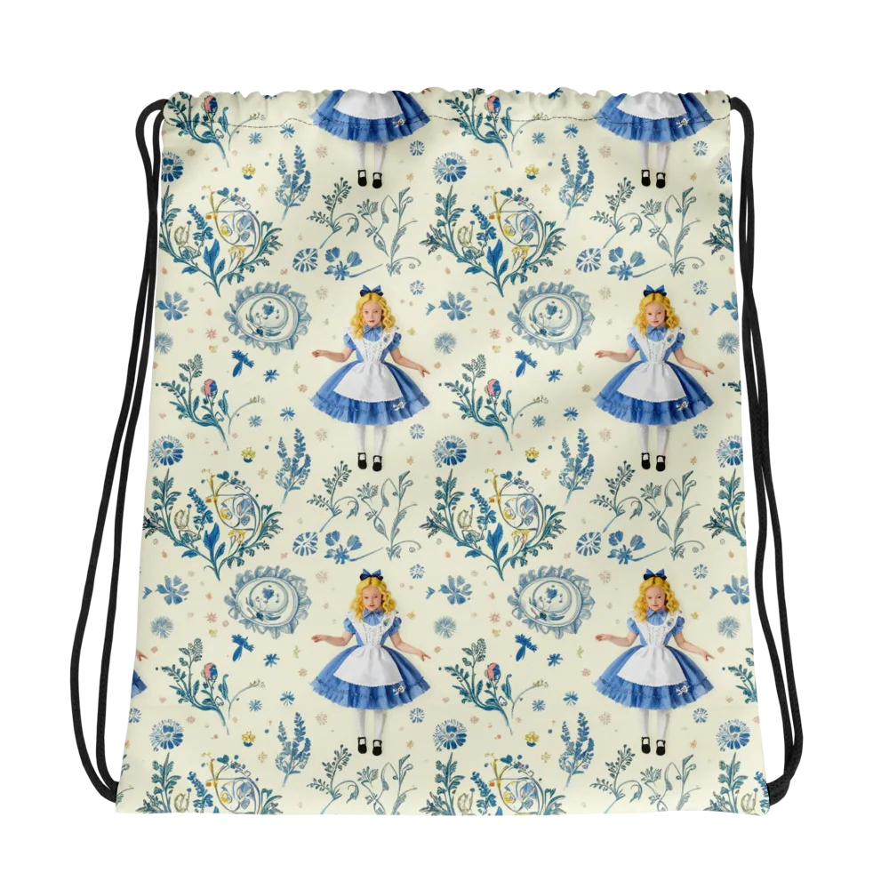 Wonderland Herbarium on Drawstring Bag — Photo