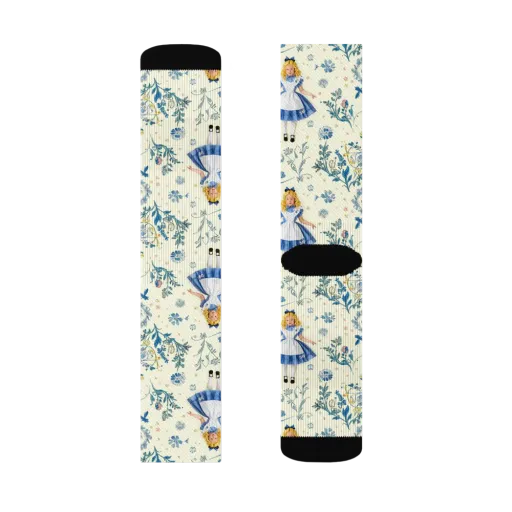 Wonderland Herbarium on a Socks