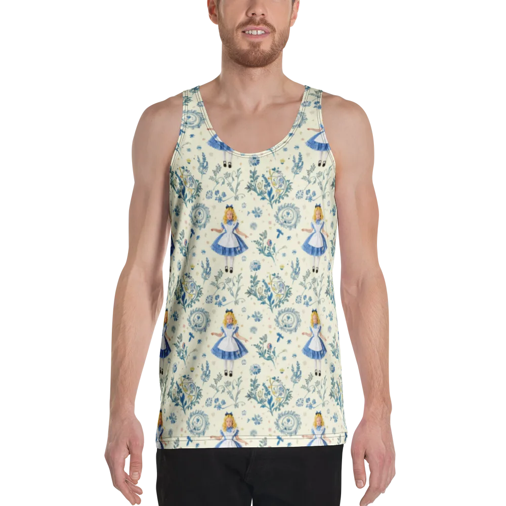 Wonderland Herbarium on Men's Tank Top — Front