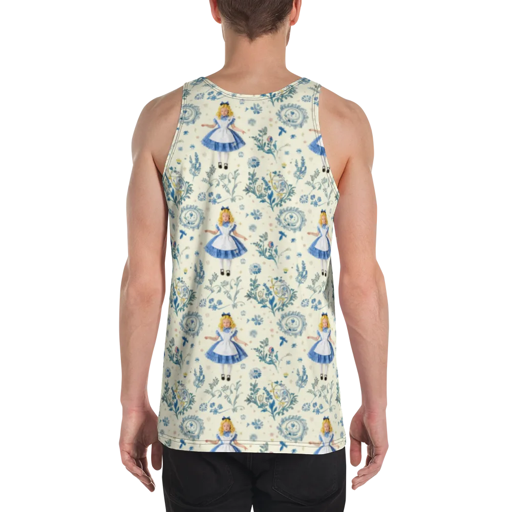 Wonderland Herbarium on Men's Tank Top — Back