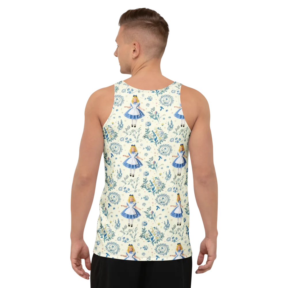 Wonderland Herbarium on Men's Tank Top — Back